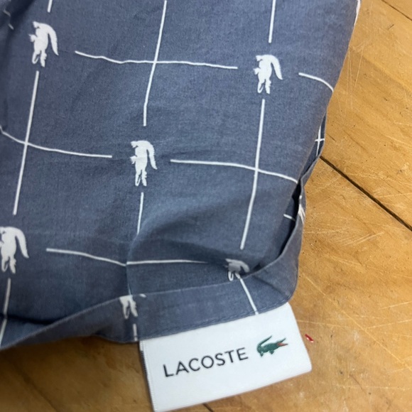 Lacoste flat sheet 95x75 blue alligator bedding - Picture 1 of 5
